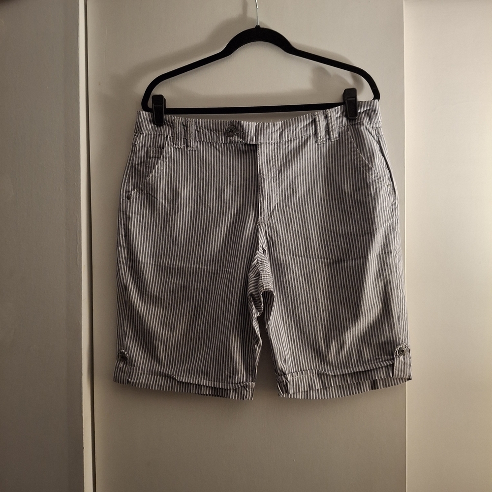Gloria Vanderbilt Womem's Pinstriped Shorts